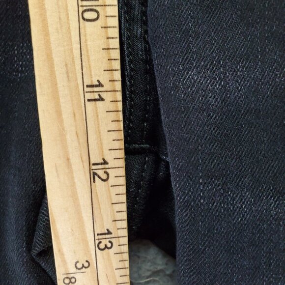 American Eagle Outfitters Jeans Mens 38x36 Black Stacked Skinny Distressed - Picture 8 of 14